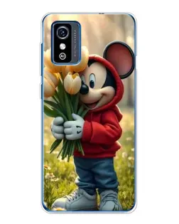 Чехол для ZTE Blade L9 с картинкой «Микки с тюльпанами»