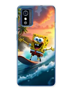 Чохол для ZTE Blade L9 з картинкою «Губка Боб серфінгіст»