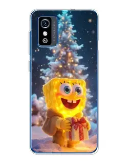 Чохол для ZTE Blade L9 з картинкою «Різдвяний Спанч Боб»