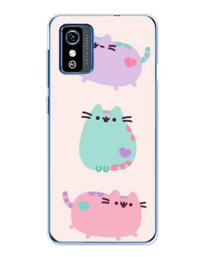 Чехол для ZTE Blade L9 с картинкой «Pusheen трио»