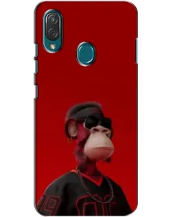 Чехол для ZTE Blade V10 Vita с картинкой «Bored Ape в красном»