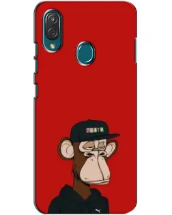 Чехол для ZTE Blade V10 Vita с картинкой «Bored Ape — красный фон»