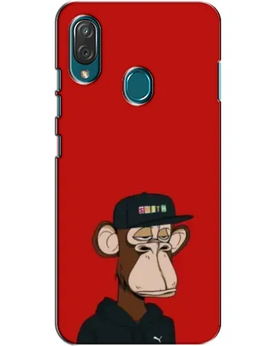 Чехол для ZTE Blade V10 Vita с картинкой «Bored Ape — красный фон»