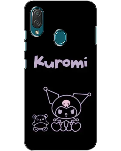 Чехол для ZTE Blade V10 Vita с картинкой «Kuromi — черный минимализм»