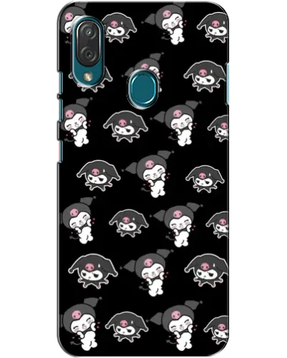 Чехол для ZTE Blade V10 Vita с картинкой «Черный паттерн Kuromi»
