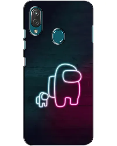 Чехол для ZTE Blade V10 Vita с картинкой «Among Us неон-арт»