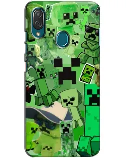 Чехол для ZTE Blade V10 Vita с картинкой «Криперы Minecraft»
