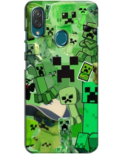 Чехол для ZTE Blade V10 Vita с картинкой «Криперы Minecraft»