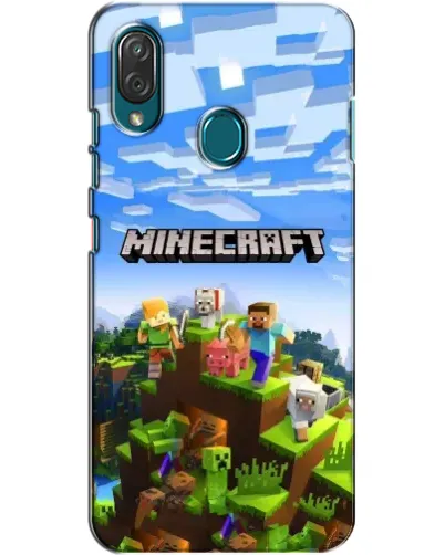 Чехол для ZTE Blade V10 Vita с картинкой «Minecraft классический мир»