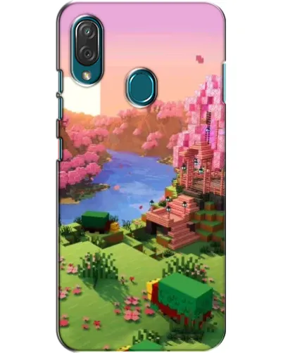 Чехол для ZTE Blade V10 Vita с картинкой «Розовое дерево Minecraft»