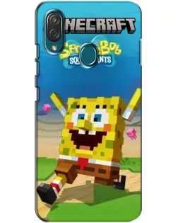 Чехол для ZTE Blade V10 Vita с картинкой «Губка Боб Minecraft»