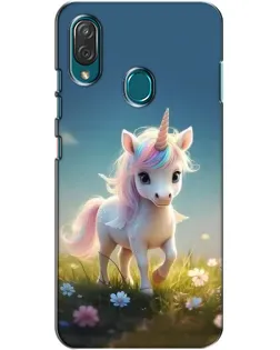 Чехол для ZTE Blade V10 Vita с картинкой «Единорог на поляне»