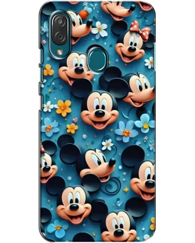 Чехол для ZTE Blade V10 Vita с картинкой «Паттерн Микки и Минни»