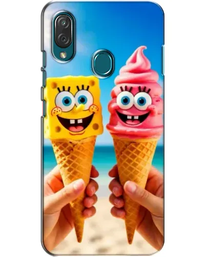 Чехол для ZTE Blade V10 Vita с картинкой «Спанч Боб мороженое»