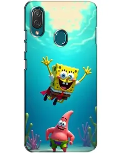 Чехол для ZTE Blade V10 Vita с картинкой «Спанч Боб под водой»