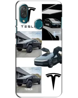 Чехол для ZTE Blade V10 Vita с картинкой «Коллаж Cybertruck Tesla» Чехол для ZTE Blade V10 Vita с картинкой «Коллаж Cybertruck Tesla»