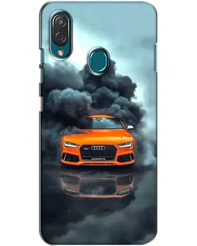 Чехол для ZTE Blade V10 Vita с картинкой «Audi в облаках дыма»