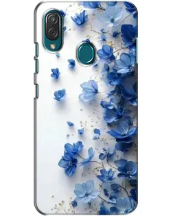 Чехол для ZTE Blade V10 Vita с картинкой «Голубой цветочный каскад»
