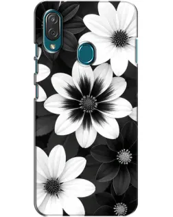 Чехол для ZTE Blade V10 Vita с картинкой «Монохромные астры»