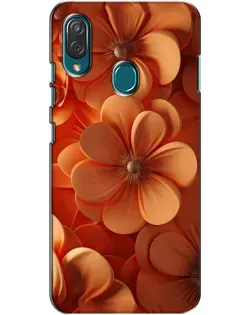 Чехол для ZTE Blade V10 Vita с картинкой «Оранжевый макро цветок»