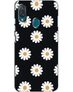 Чехол для ZTE Blade V10 Vita с картинкой «Ромашки на черном»