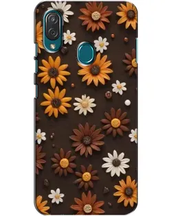 Чехол для ZTE Blade V10 Vita с картинкой «Узор из маленьких подсолнухов»