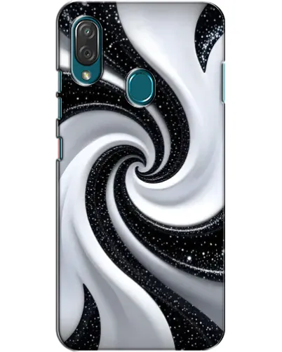 Чехол для ZTE Blade V10 Vita с картинкой «Черно-белая спираль»