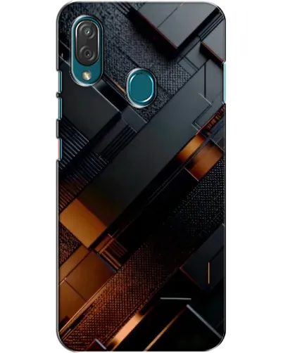 Чехол для ZTE Blade V10 Vita с картинкой «Черные геометрические блоки»