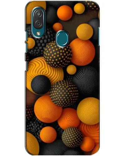 Чехол для ZTE Blade V10 Vita с картинкой «Объемные оранжевые сферы»