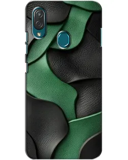 Чехол для ZTE Blade V10 Vita с картинкой «Зеленые кожаные волны»