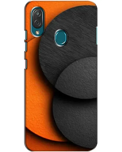 Чехол для ZTE Blade V10 Vita с картинкой «Геометрия оранжевых кругов»