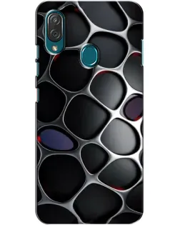 Чехол для ZTE Blade V10 Vita с картинкой «Объемная темная решетка»