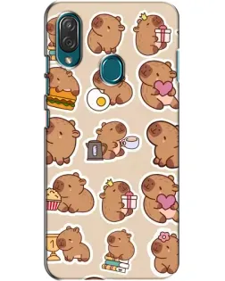 Чехол для ZTE Blade V10 Vita с картинкой «Капибары паттерн» Чехол для ZTE Blade V10 Vita с картинкой «Капибары паттерн»