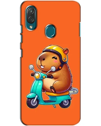 Чехол для ZTE Blade V10 Vita с картинкой «Капибара на скутере»
