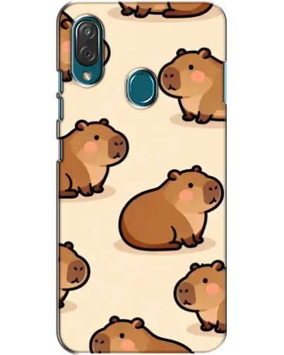 Чехол для ZTE Blade V10 Vita с картинкой «Паттерн милых капибар»