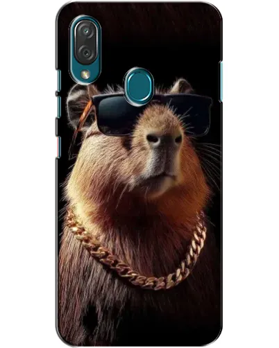 Чехол для ZTE Blade V10 Vita с картинкой «Капибара золотая цепь»