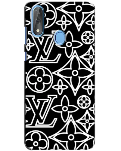 Чехол для ZTE Blade V10 с картинкой «Черно-белый узор LV»