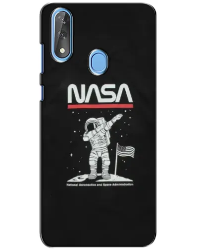 Чехол для ZTE Blade V10 с картинкой «NASA — шагаем по Луне»