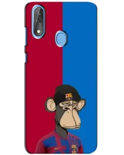 Чехол для ZTE Blade V10 с картинкой «Bored Ape — фанат Барсы» Чехол для ZTE Blade V10 с картинкой «Bored Ape — фанат Барсы»