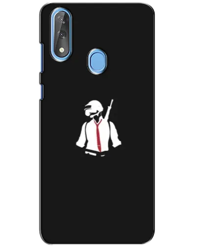 Чехол для ZTE Blade V10 с картинкой «PUBG — силуэт воина»