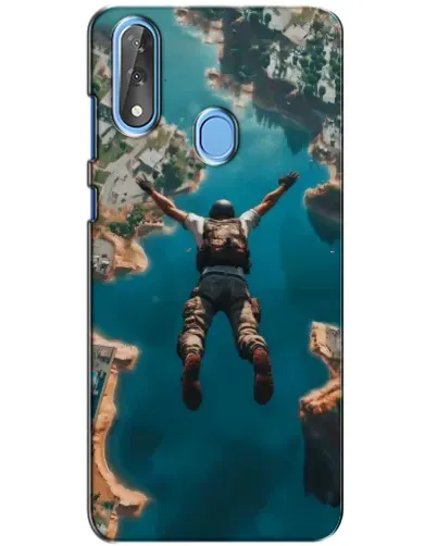 Чехол для ZTE Blade V10 с картинкой «PUBG — свободное падение»