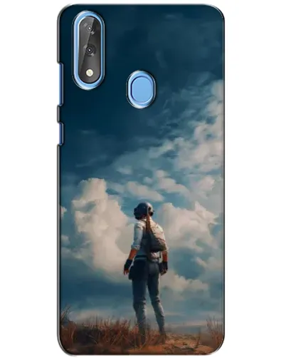 Чехол для ZTE Blade V10 с картинкой «Герой PUBG на скале»