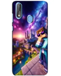 Чехол для ZTE Blade V10 с картинкой «Стив и космос» Чехол для ZTE Blade V10 с картинкой «Стив и космос»