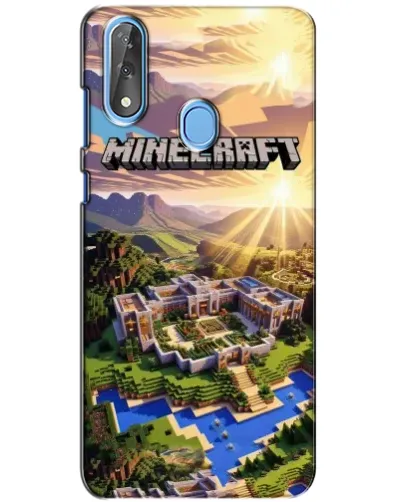 Чехол для ZTE Blade V10 с картинкой «Minecraft панорама»