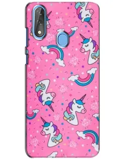 Чехол для ZTE Blade V10 с картинкой «Unicorn паттерн розовый»