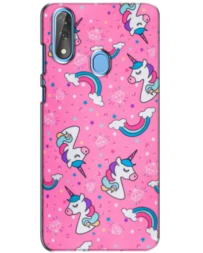 Чехол для ZTE Blade V10 с картинкой «Unicorn паттерн розовый»
