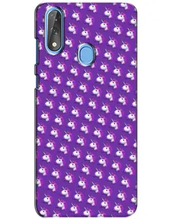 Чехол для ZTE Blade V10 с картинкой «Единороги на фиолетовом»