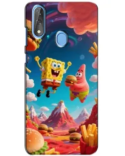 Чехол для ZTE Blade V10 с картинкой «Космический фастфуд»