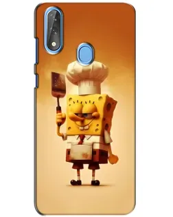 Чехол для ZTE Blade V10 с картинкой «Губка Боб повар»