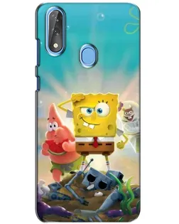 Чехол для ZTE Blade V10 с картинкой «Спанч Боб победитель»